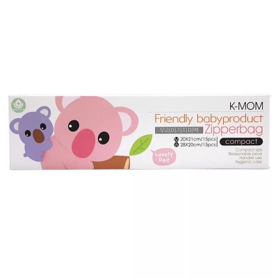 K-MOM - 宝宝抗菌储存袋 (2款装: M+W) 30pcs